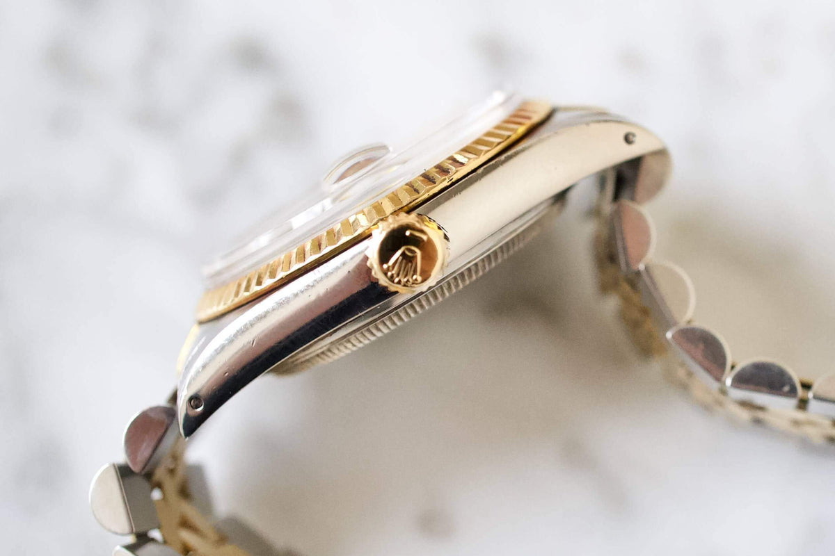 SOLD OUT: 1986 Rolex Datejust Ref. 16013 Two Tone 36mm Box Jubilee Bracelet - WearingTime Luxury Watches
