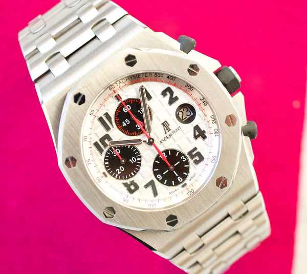 Sold Out: Audemars Piquet Royal Oak Offshore 26170ST 42MM Chronograph White Steel Box and Papers 2018