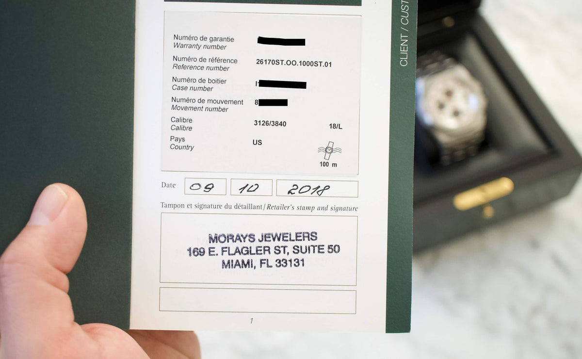 Sold Out: Audemars Piquet Royal Oak Offshore 26170ST 42MM Chronograph White Steel Box and Papers 2018 - WearingTime Luxury Watches
