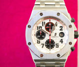 Sold Out: Audemars Piquet Royal Oak Offshore 26170ST 42MM Chronograph White Steel Box and Papers 2018
