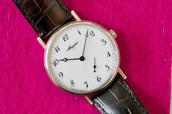 SOLD OUT: BREGUET CLASSIQUE 7147 GRAND FEU ENAMEL DIAL WHITE GOLD BOX PAPERS