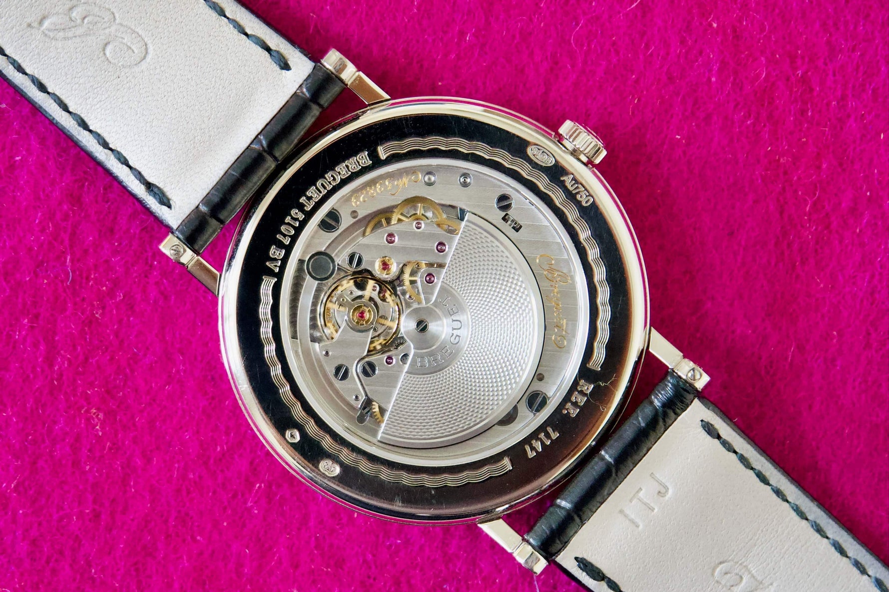 SOLD OUT: BREGUET CLASSIQUE 7147 GRAND FEU ENAMEL DIAL WHITE GOLD BOX PAPERS - WearingTime Luxury Watches