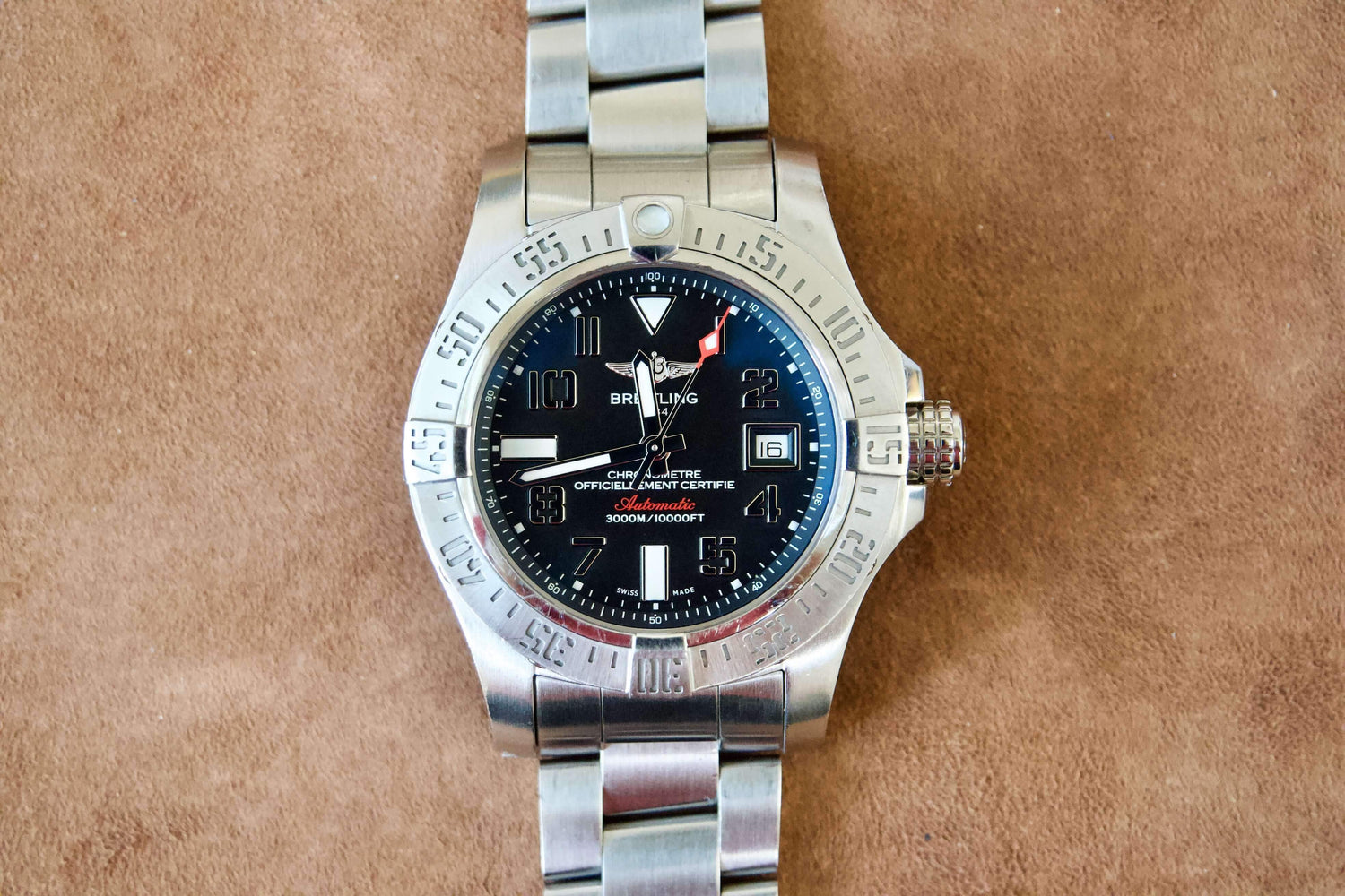 SOLD OUT: Breitling Avenger II SeaWolf A17331 Automatic Box and Papers Steel 45mm Diver - WearingTime Luxury Watches