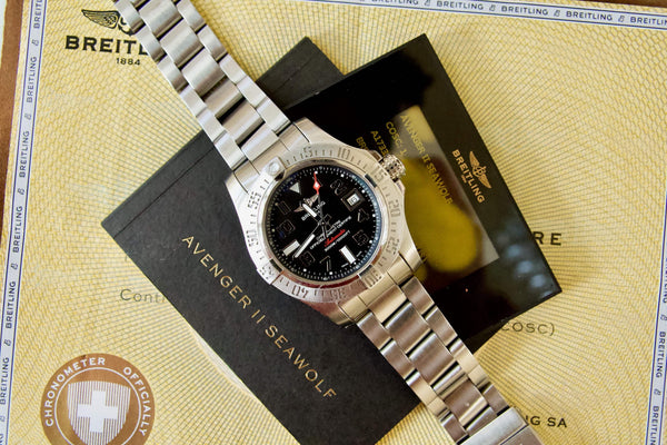 SOLD OUT: Breitling Avenger II SeaWolf A17331 Automatic Box and Papers Steel 45mm Diver