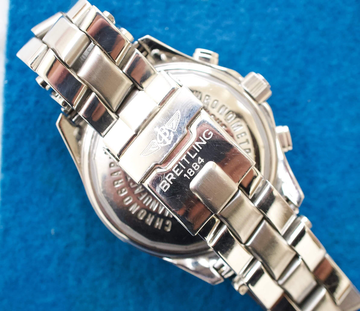 SOLD OUT: Breitling B2 43mm Chronograph Stainless Steel Black Dial A42362 Box and Papers - WearingTime Luxury Watches