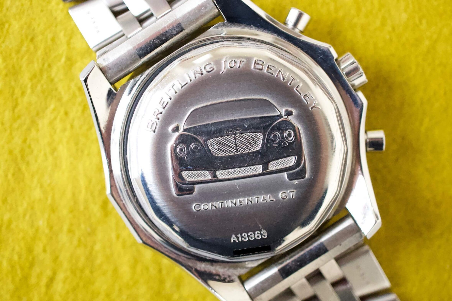 SOLD OUT: Breitling Bentley A13363 45mm Chronograph Continental GT Box Papers - WearingTime Luxury Watches