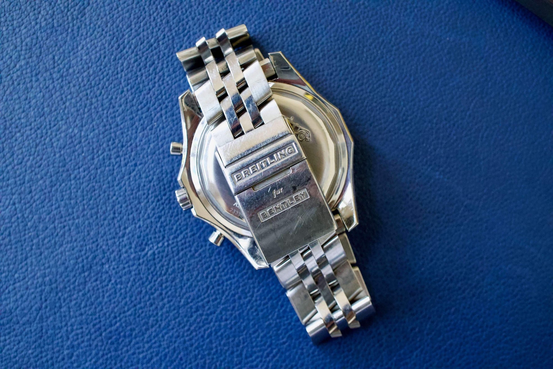 SOLD OUT: Breitling Bentley Chronograph Gray Stainless Steel Date 48mm Watch A25363 Box and Papers - WearingTime Luxury Watches