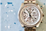 SOLD OUT: Breitling Bentley GT A13362 Chronograph 45mm Box and Papers White Steel Bracelet - WearingTime Luxury Watches