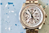 SOLD OUT: Breitling Bentley GT A13362 Chronograph 45mm Box and Papers White Steel Bracelet