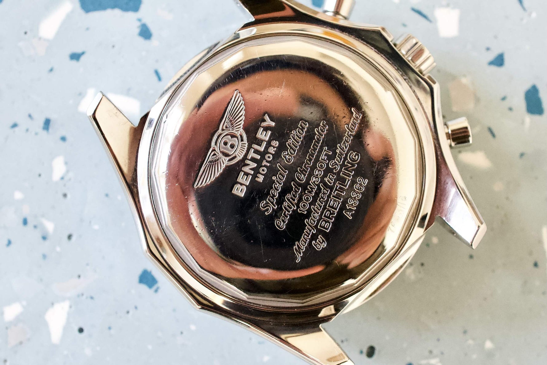 SOLD OUT: Breitling Bentley GT A13362 Chronograph 45mm Box and Papers White Steel Bracelet - WearingTime Luxury Watches