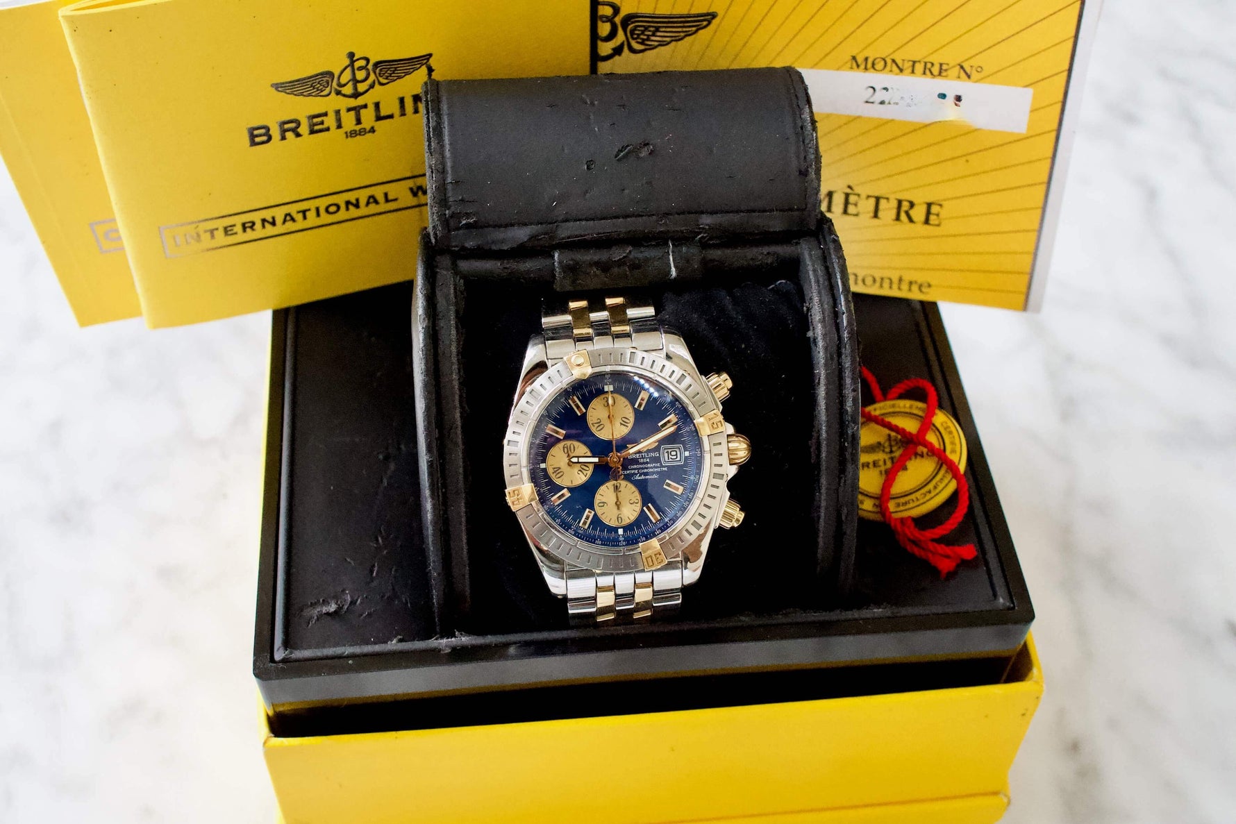 SOLD OUT: Breitling Chronomat Evolution B13356 Two Tone 44mm Box and Papers B1335611 - WearingTime Luxury Watches