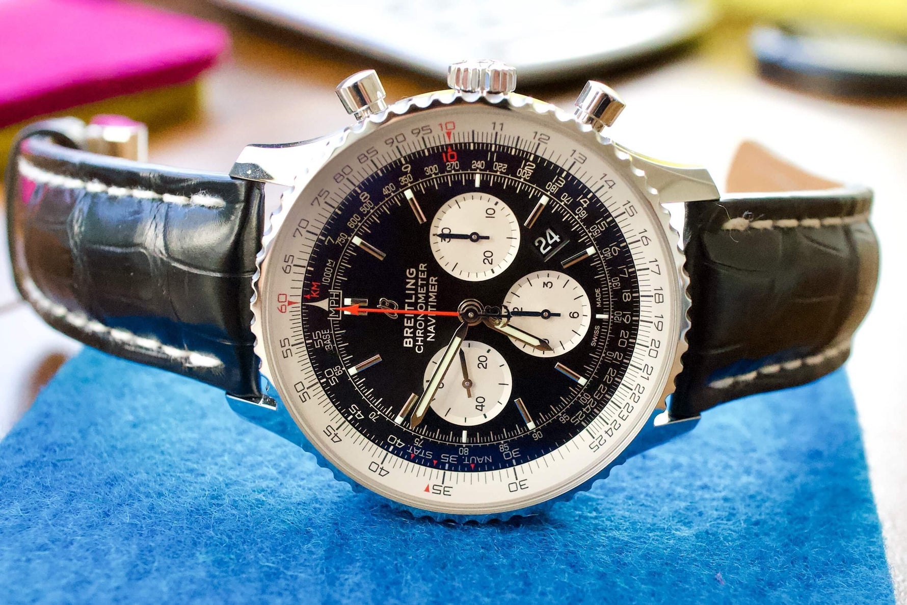 SOLD OUT: Breitling Navitimer 1 B01 01 Chronograph 46mm Automatic AB0127 Box - WearingTime Luxury Watches