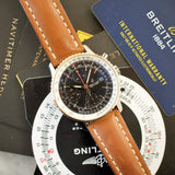 Sold Out: Breitling Navitimer U13324211B1 41MM Chronograph Two Tone Black Steel and Gold Box and Papers 2018