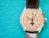 SOLD OUT: Breitling Premier B25 Datora AB2510 42MM Chronograph Calendar Salmon Dial Steel Box and Papers 2022