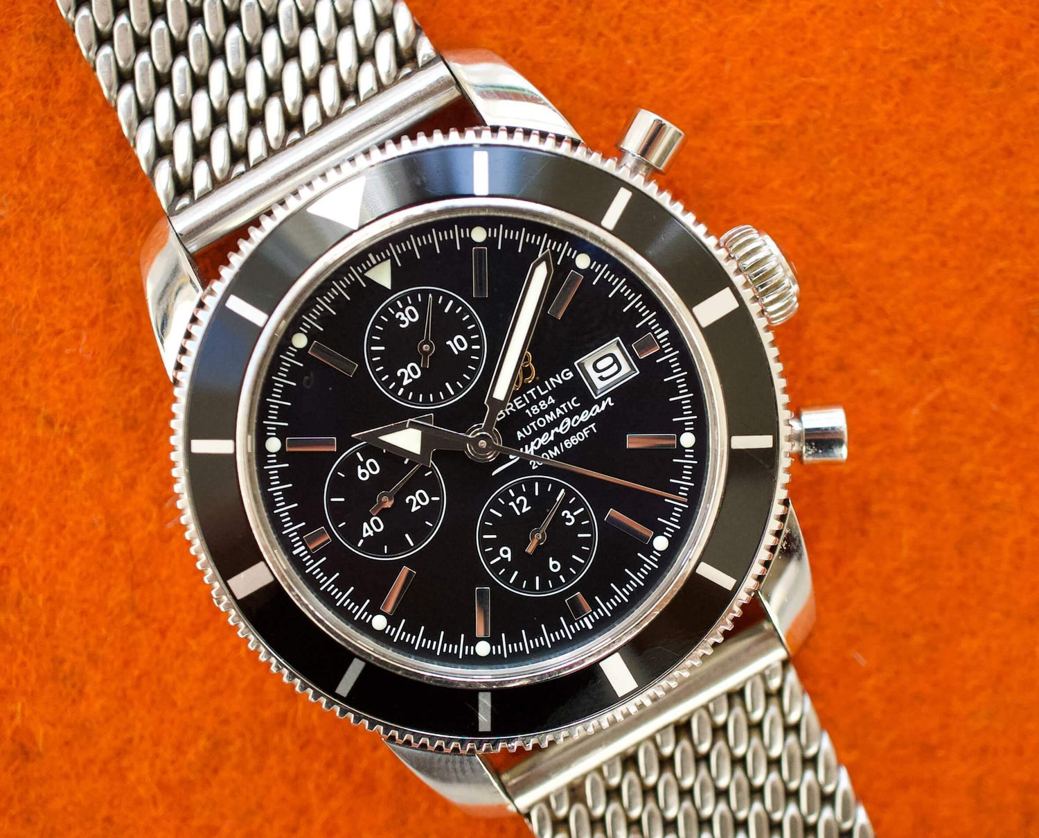 SOLD OUT: Breitling SuperOcean Chronograph A13320 46MM Chronograph Black Dial Steel Box 2013 - WearingTime Luxury Watches