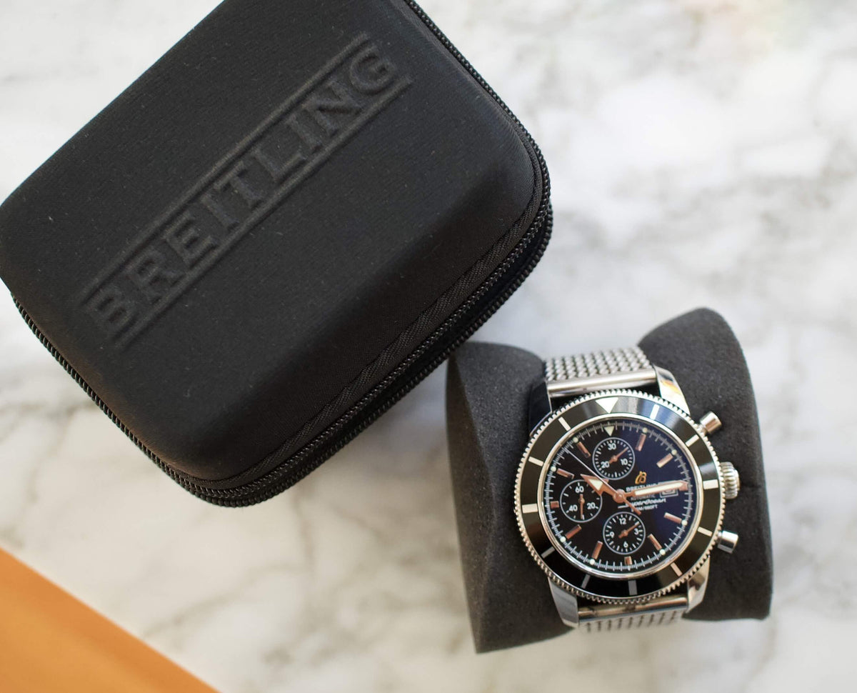 SOLD OUT: Breitling SuperOcean Chronograph A13320 46MM Chronograph Black Dial Steel Box 2013 - WearingTime Luxury Watches