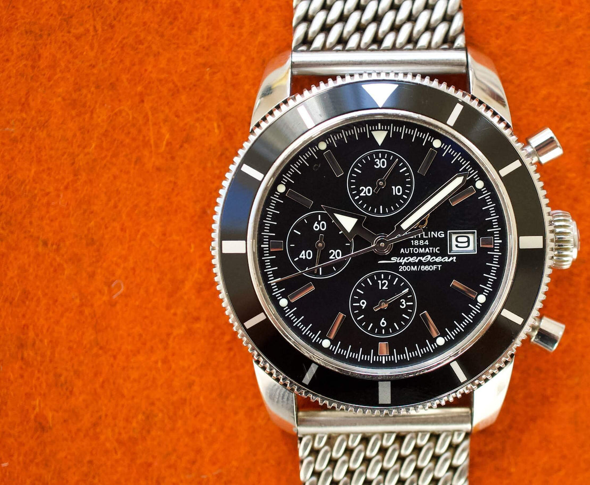 SOLD OUT: Breitling SuperOcean Chronograph A13320 46MM Chronograph Black Dial Steel Box 2013 - WearingTime Luxury Watches