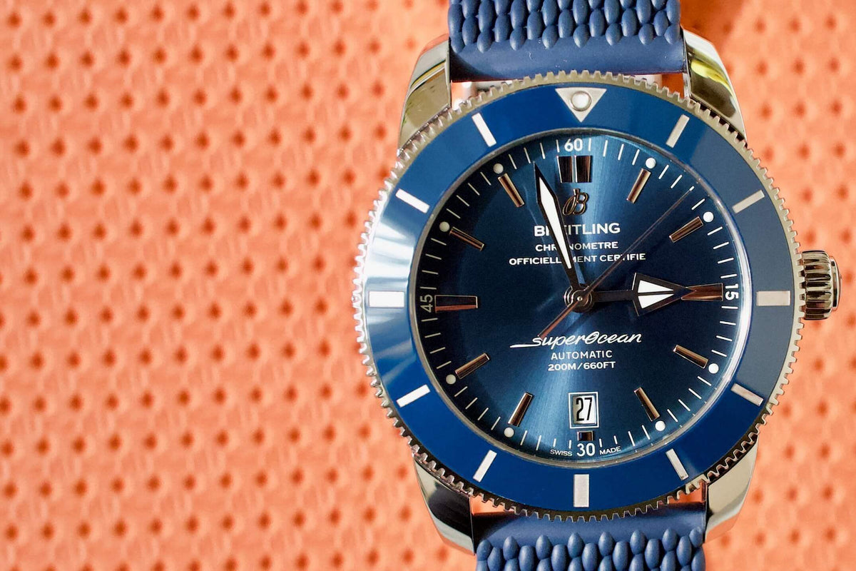 SOLD OUT: Breitling SuperOcean Heritage 46mm AB202016/C961 Box Papers Warranty BLUE Ceramic - WearingTime Luxury Watches