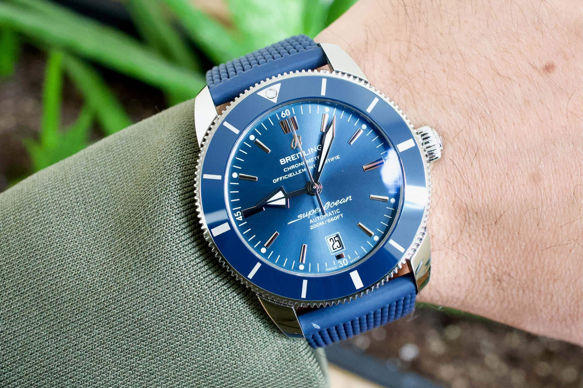 SOLD OUT: Breitling SuperOcean Heritage 46mm AB202016/C961 Box Papers Warranty BLUE Ceramic - WearingTime Luxury Watches
