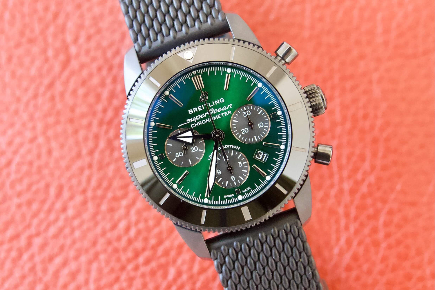 SOLD OUT: Breliting SuperOcean Heritage MB01621A1L1S1 B01 44mm Chronograph DLC 1 of 250 - WearingTime Luxury Watches