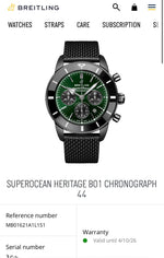 SOLD OUT: Breliting SuperOcean Heritage MB01621A1L1S1 B01 44mm Chronograph DLC 1 of 250 - WearingTime Luxury Watches