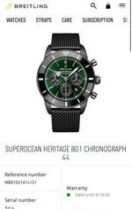 SOLD OUT: Breliting SuperOcean Heritage MB01621A1L1S1 B01 44mm Chronograph DLC 1 of 250 - WearingTime Luxury Watches