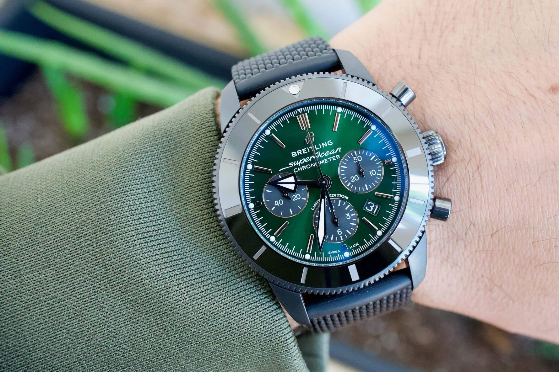 SOLD OUT: Breliting SuperOcean Heritage MB01621A1L1S1 B01 44mm Chronograph DLC 1 of 250 - WearingTime Luxury Watches