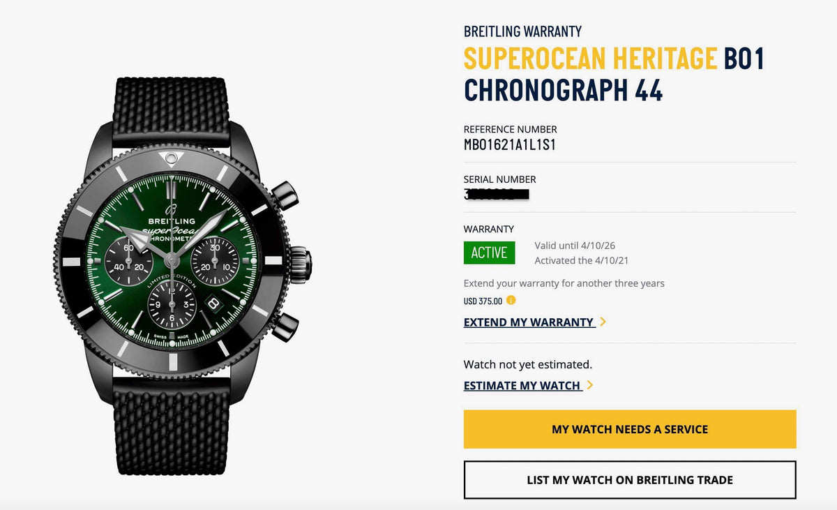 SOLD OUT: Breliting SuperOcean Heritage MB01621A1L1S1 B01 44mm Chronograph DLC xx/250 Warranty 2026 - WearingTime Luxury Watches