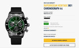 SOLD OUT: Breliting SuperOcean Heritage MB01621A1L1S1 B01 44mm Chronograph DLC xx/250 Warranty 2026