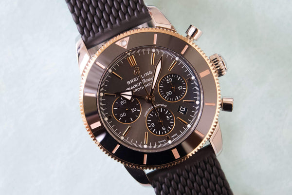 SOLD OUT: Breliting SuperOcean Heritage UB01621A1M1S1 B01 44mm Chronograph 18k Gold xx/200