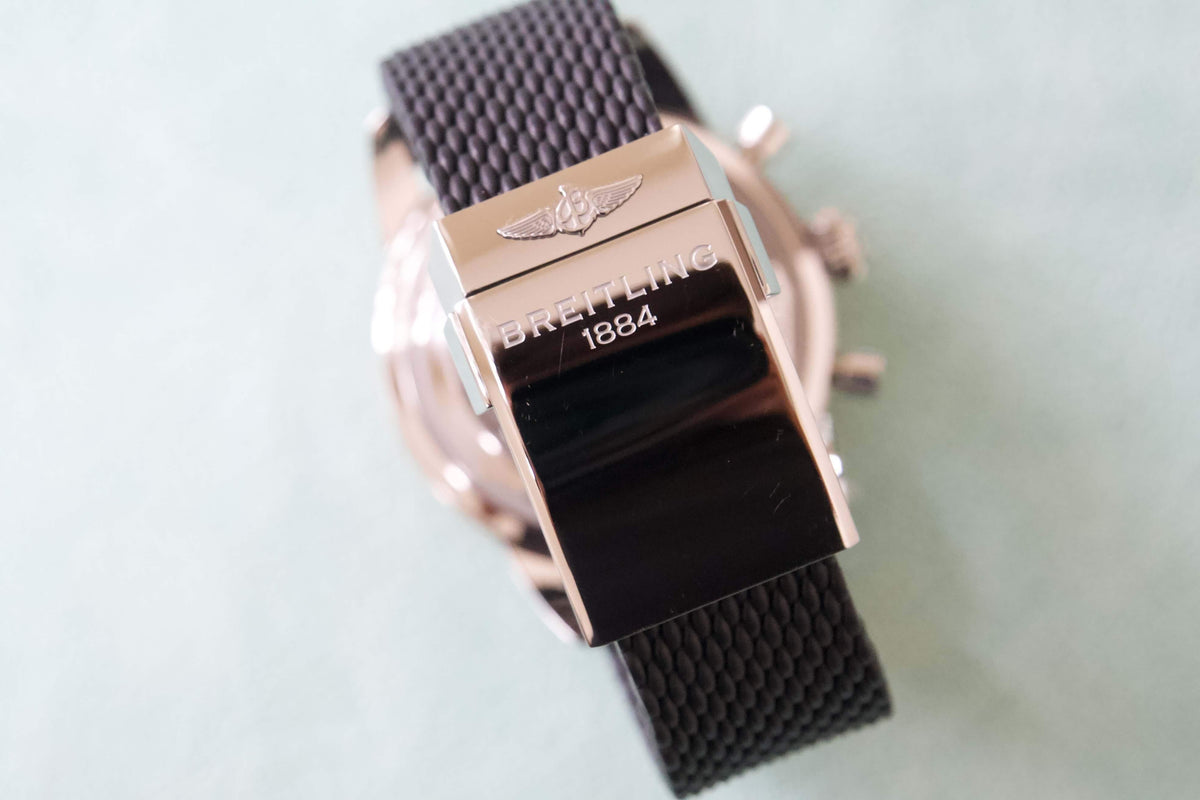 SOLD OUT: Breliting SuperOcean Heritage UB01621A1M1S1 B01 44mm Chronograph 18k Gold xx/200 - WearingTime Luxury Watches