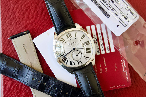 SOLD OUT: Cartier Drive de Cartier Silver Dial Automatic 40mm WSNM0004 Mens Watch Warranty