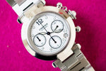 SOLD OUT: Cartier Pasha Chronograph 2412 36mm Box and Papers Near Mint - WearingTime Luxury Watches