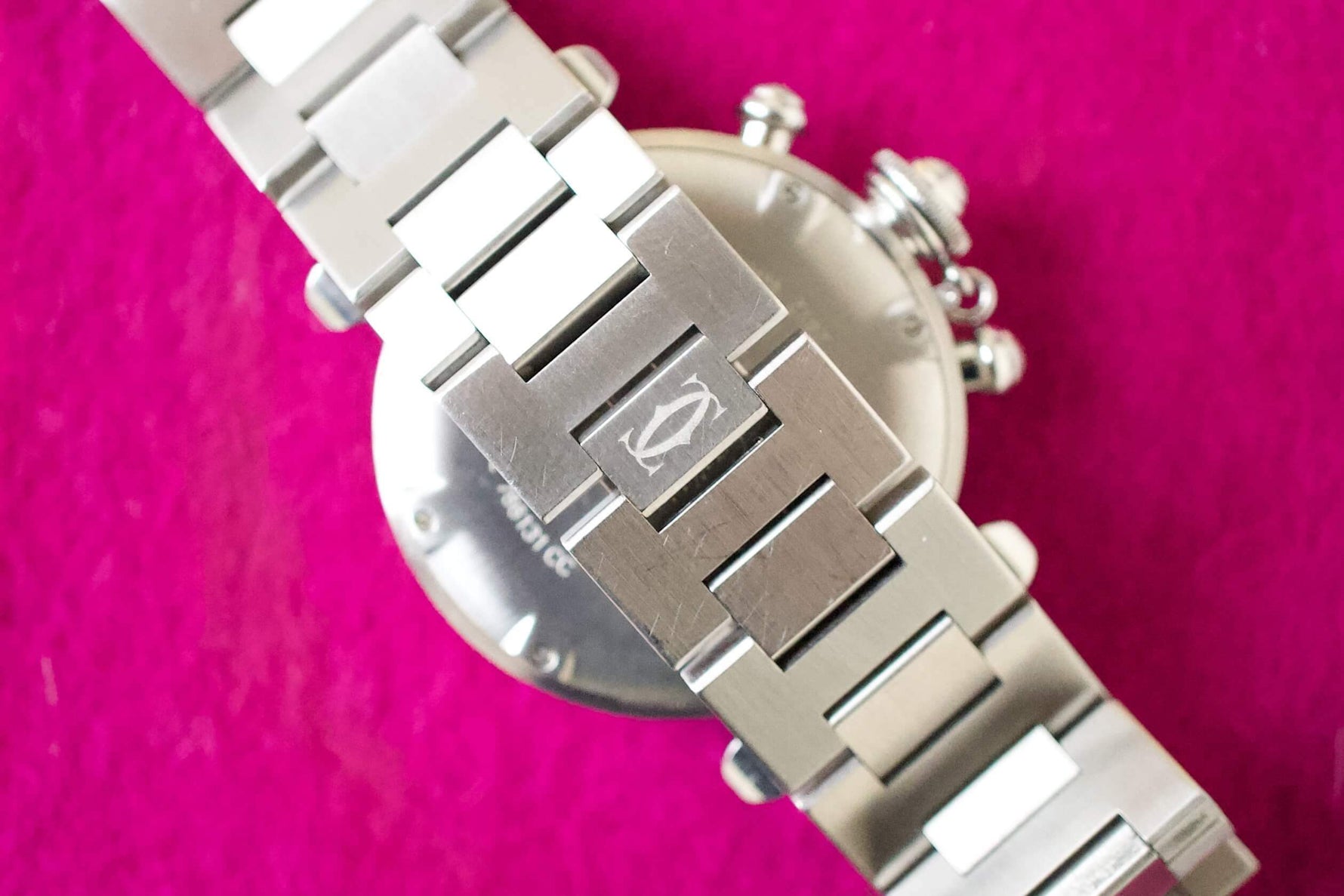 SOLD OUT: Cartier Pasha Chronograph 2412 36mm Box and Papers Near Mint - WearingTime Luxury Watches