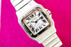 SOLD OUT: Cartier Santos Galbee XL 2823 Steel Mens Automatic Watch steel bracelet 45 x 32 mm wears like 38mm