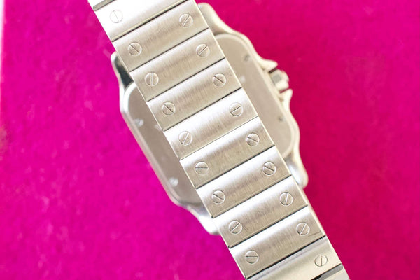 SOLD OUT: Cartier Santos Galbee XL 2823 Steel Mens Automatic Watch steel bracelet 45 x 32 mm wears like 38mm