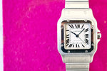SOLD OUT: Cartier Santos Galbee XL 2823 Steel Mens Automatic Watch steel bracelet 45 x 32 mm wears like 38mm - WearingTime Luxury Watches