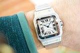 SOLD OUT: Cartier Santos Galbee XL 2823 Steel Mens Automatic Watch steel bracelet 45 x 32 mm wears like 38mm