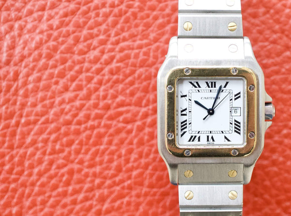 SOLD OUT: Cartier Santos Two Tone 2961 Carree 29mm Automatic Vintage SERVICED