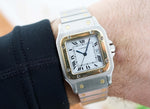 SOLD OUT: Cartier Santos Two Tone 2961 Carree 29mm Automatic Vintage SERVICED - WearingTime Luxury Watches