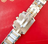 SOLD OUT: Cartier Tank Francaise 2303 28mm by 32mm Two Tone Chronograph Unisex Date Quartz White Steel Box