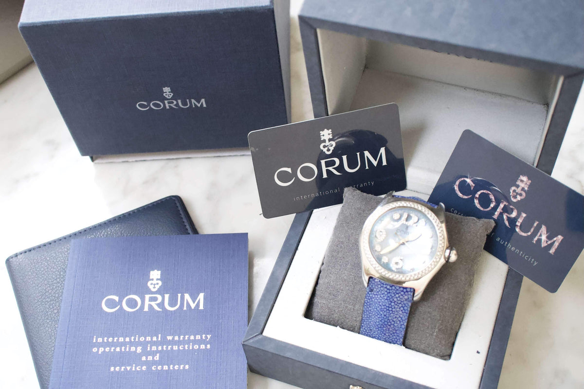 SOLD OUT: Corum BUBBLE FACTORY DIAMOND Dial and Bezel 1.27 Carats 45mm Box Papers - WearingTime Luxury Watches