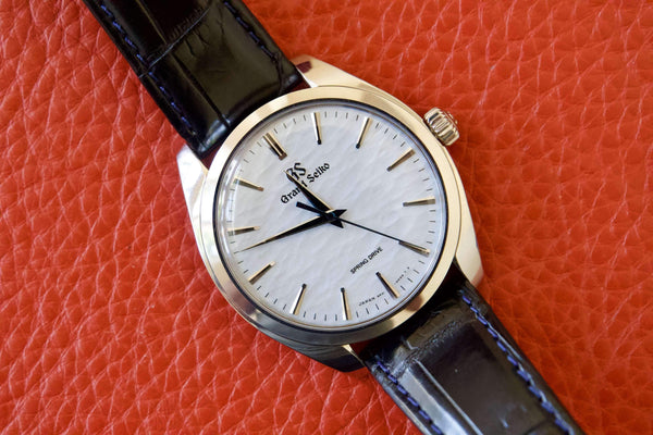 SOLD OUT: Grand Seiko SBGY007 Elegance Mens SpringDrive Omiwatar 38.5mm Ice Blue Dial Box Papers