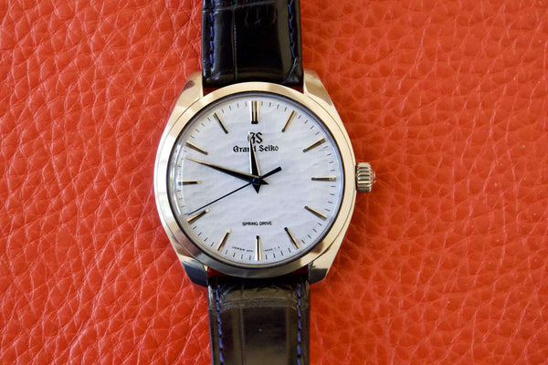 SOLD OUT: Grand Seiko SBGY007 Elegance Mens SpringDrive Omiwatar 38.5mm Ice Blue Dial Box Papers