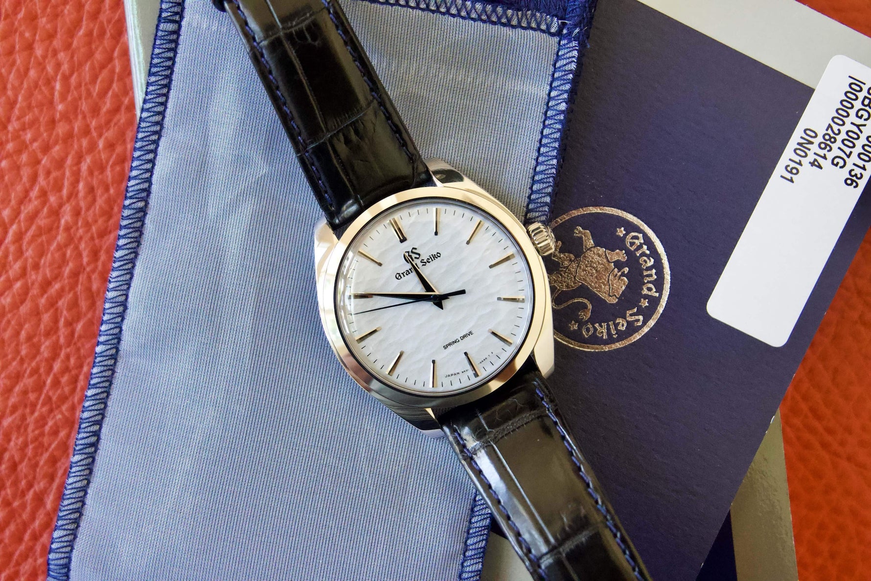 SOLD OUT: Grand Seiko SBGY007 Elegance Mens SpringDrive Omiwatar 38.5mm Ice Blue Dial Box Papers - WearingTime Luxury Watches