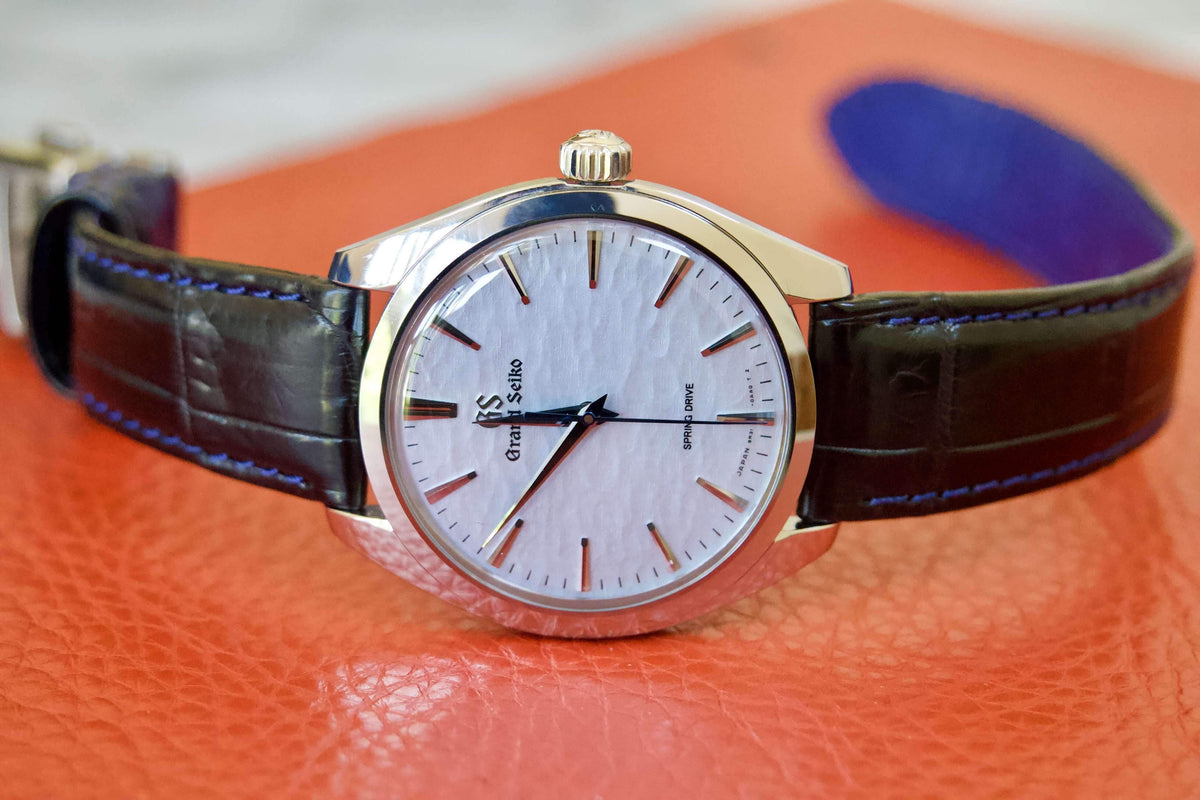 SOLD OUT: Grand Seiko SBGY007 Elegance Mens SpringDrive Omiwatar 38.5mm Ice Blue Dial Box Papers - WearingTime Luxury Watches