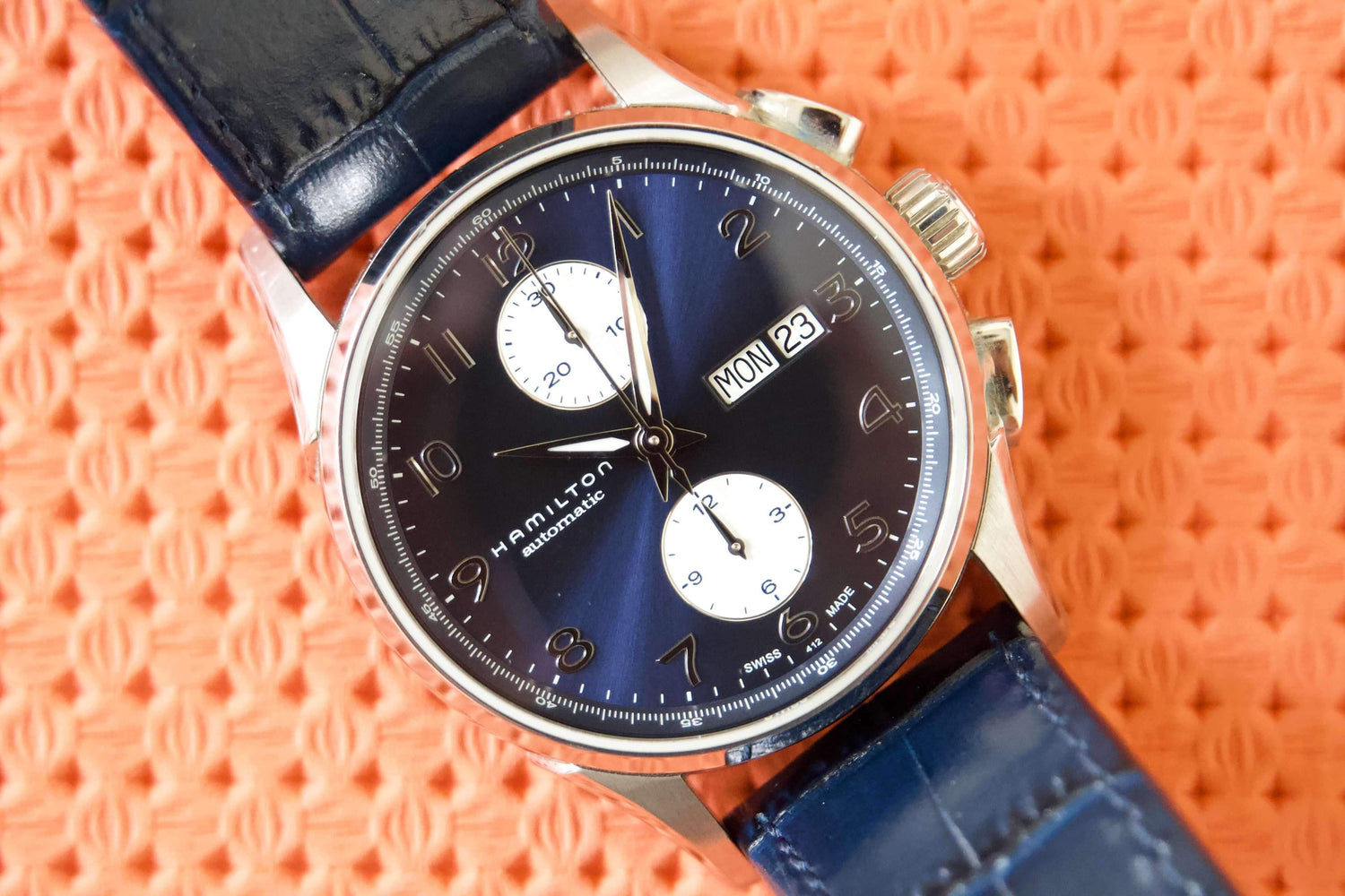 SOLD OUT: Hamilton Jazzmaster Maestro 41mm Chronograph H32576641 - WearingTime Luxury Watches