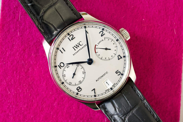 SOLD OUT: IWC Portuguese 7 Day Reserve IW500705 Portugieser 42mm Box Papers 2018
