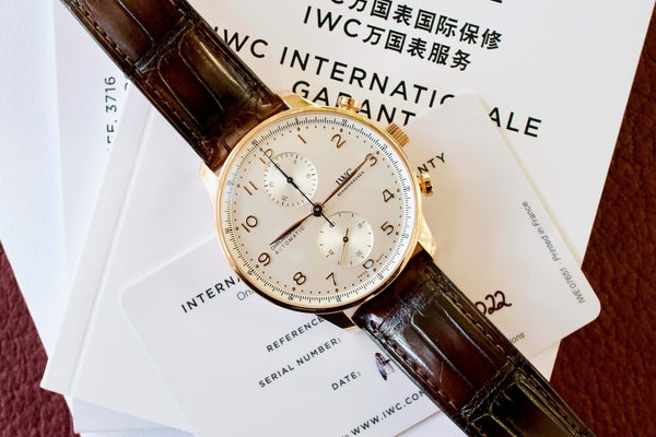 SOLD OUT: IWC Portuguese Chronograph 2022 18K RED GOLD IW371611 Box Papers WARRANTY