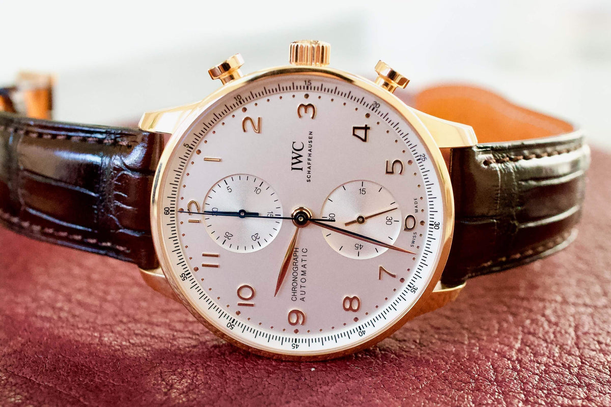 SOLD OUT: IWC Portuguese Chronograph 2022 18K RED GOLD IW371611 Box Papers WARRANTY - WearingTime Luxury Watches